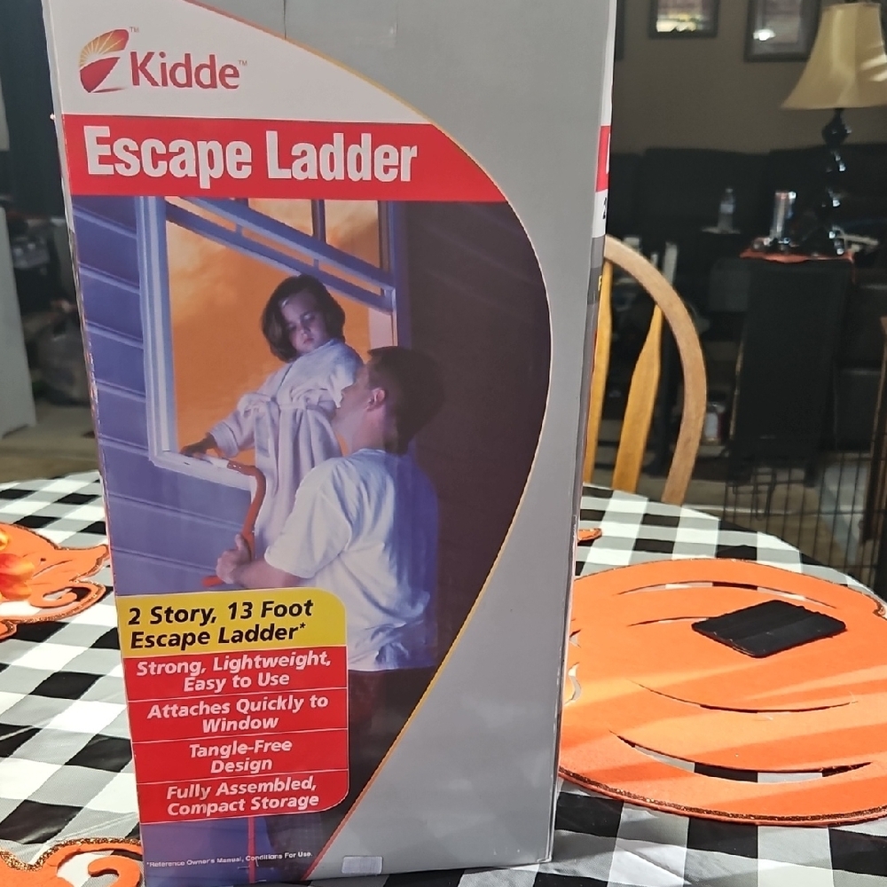 Red Fire Escape Ladder - Picture 4 of 6